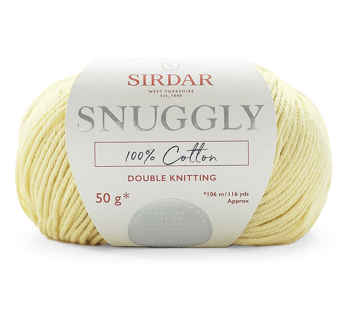 Sirdar Snuggly 100% Cotton Vanilla Color 770
Sirdar Snuggly 100% Cotton DK on Sale at Little Knits