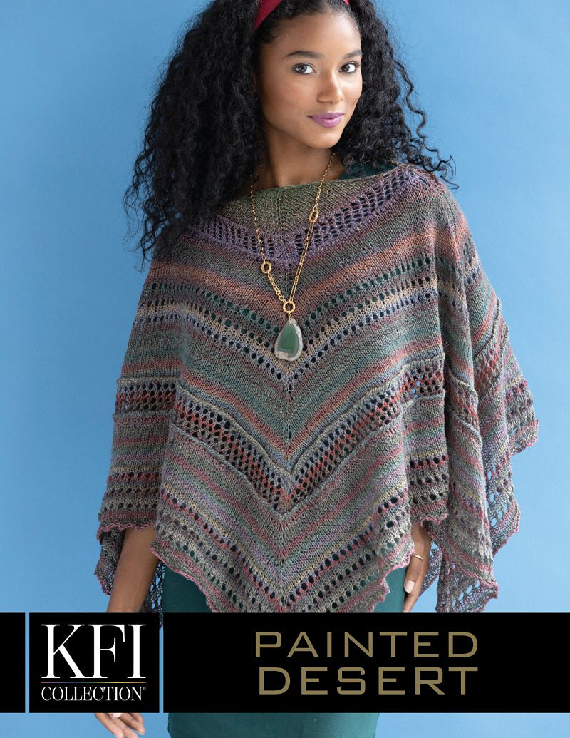 A Knitting Fever Painted Desert Pattern - Sonora Poncho (PDF)