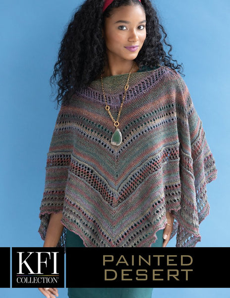 A Knitting Fever Painted Desert Pattern Sonora Poncho (PDF)