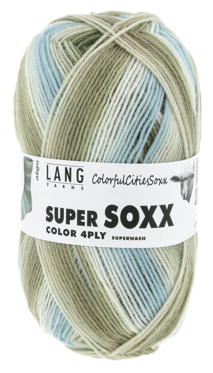 Lang Super Soxx Color - Olive/Light Blue/Grey (Color #505)