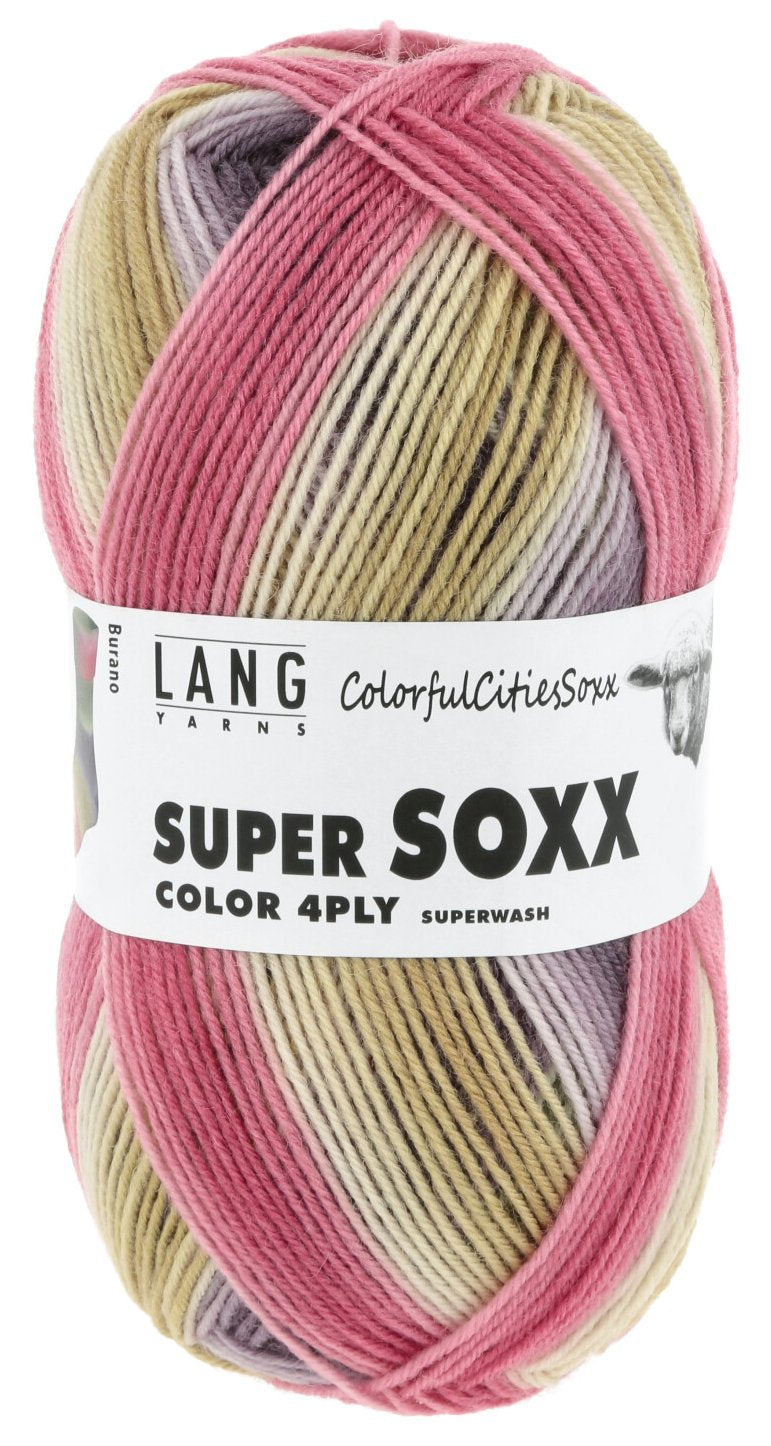 Lang Super Soxx Color - Olive/Purple/Pink (Color #509)