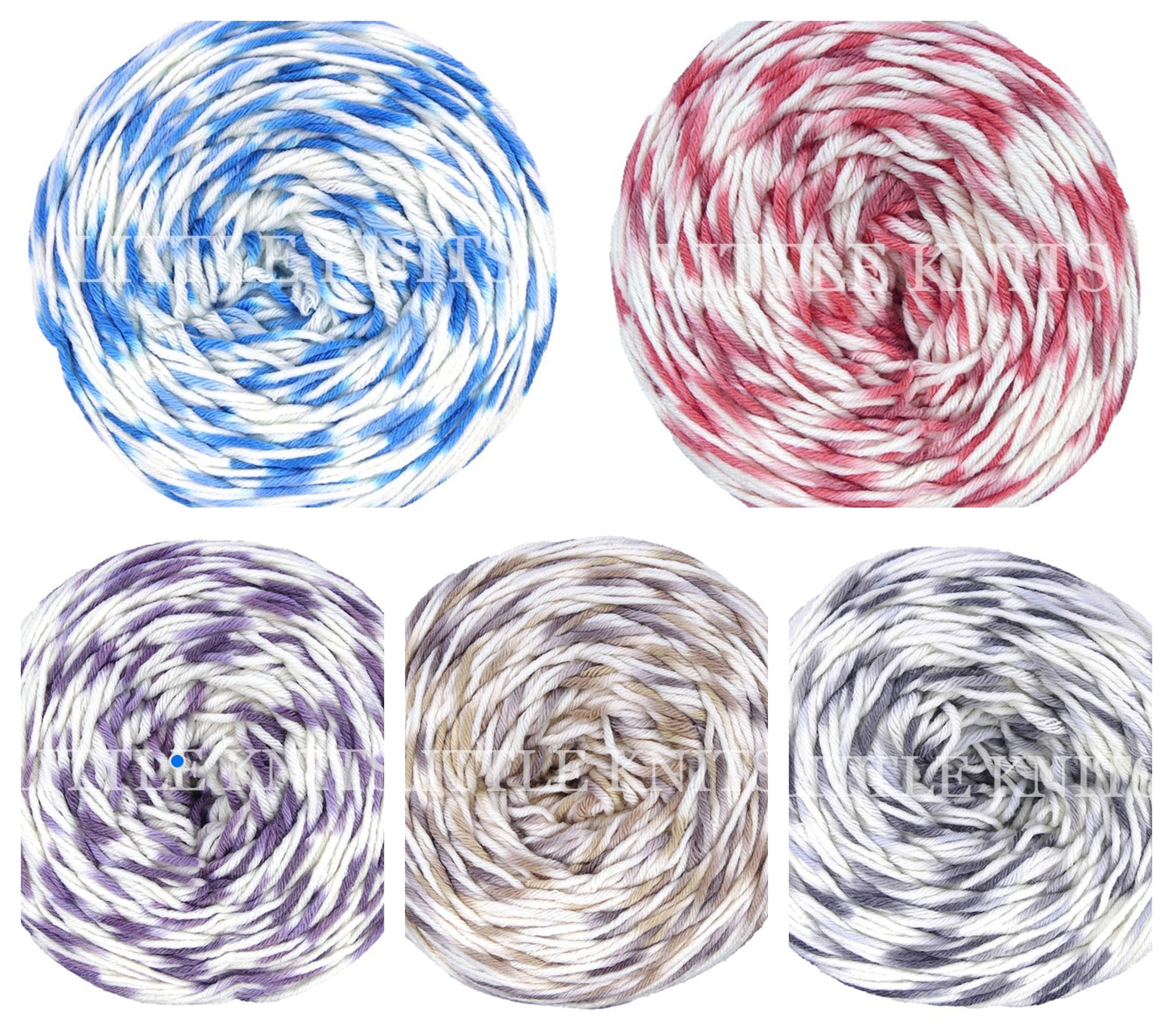 Hikoo SimpliCity Spot - 5 Skein Mystery Bag - 2/2/1 Color Split - 65% ...
