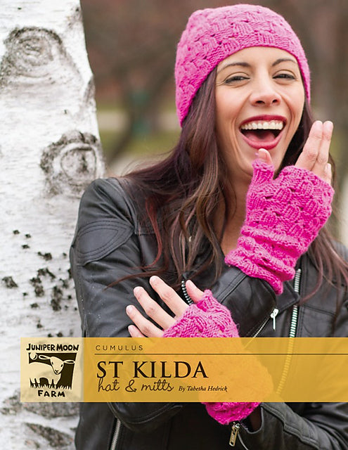 A Juniper Moon Farms Cumulus Pattern - St Kilda Hat & Mitts (PDF)