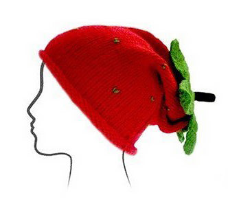 Euro Baby Fruits & Veggies Hat Kits - Strawberry (Color #03) - with Knitting Pattern