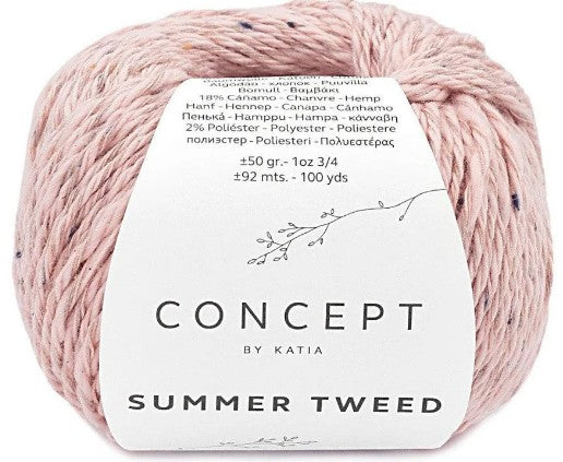 Katia Concept Summer Tweed - Rose (Color #61) - FULL BAG SALE (5 Skeins)