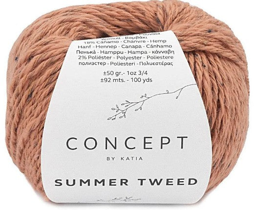 Katia Concept Summer Tweed - Beige Red (Color #63) - FULL BAG SALE (5 Skeins)