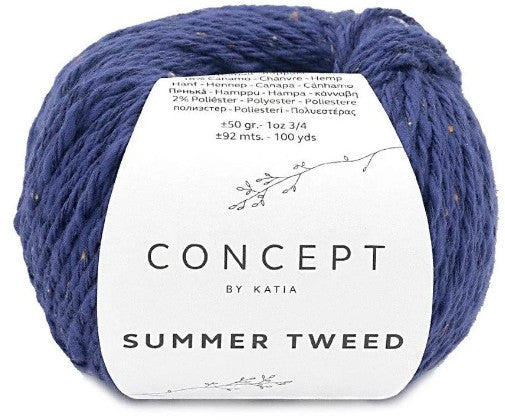 Katia Concept Summer Tweed - Night Blue (Color #70) - FULL BAG SALE (5 Skeins)
