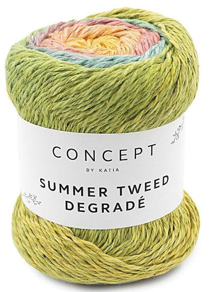 Katia Concept Summer Tweed Degrade - Spring Bloom (Color #100) - 100 Gram Skeins