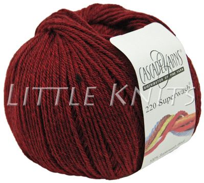Cascade 220 Superwash - Red Wine Heather (Color #1923) - Dye Lot 7K8888