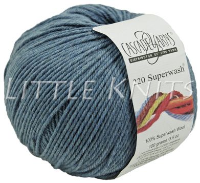 Cascade 220 Superwash -  Westpoint Blue Heather (Color #1944) - NOT MACHINE WASHABLE