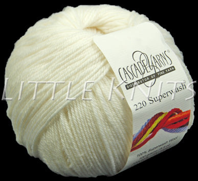 Cascade 220 Superwash - White (Color #871)