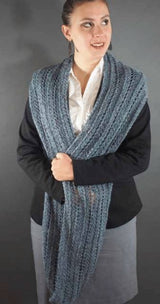 A Queensland Llama Lace Pattern - Super Drapey Infinity Scarf (PDF)