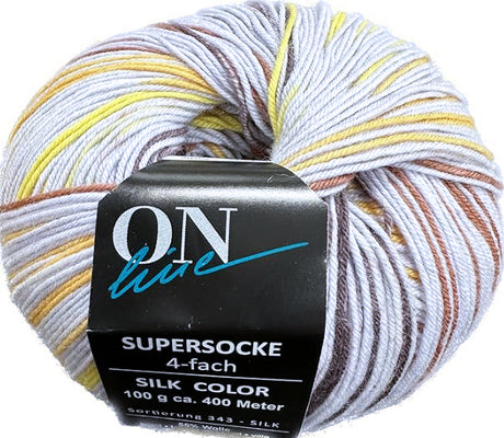 Supersocke Silk - Citrus Stripes (Color #2878)