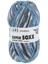 Lang Super Soxx Gemstones - Sapphire (Color #388) - FULL BAG SALE (5 Skeins)