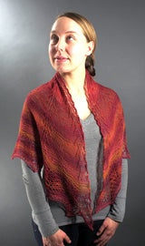 A Knitting Fever Painted Desert Pattern - Tree & Feather Shawl - FREE DOWNLOAD LINK IN DESCRIPTION