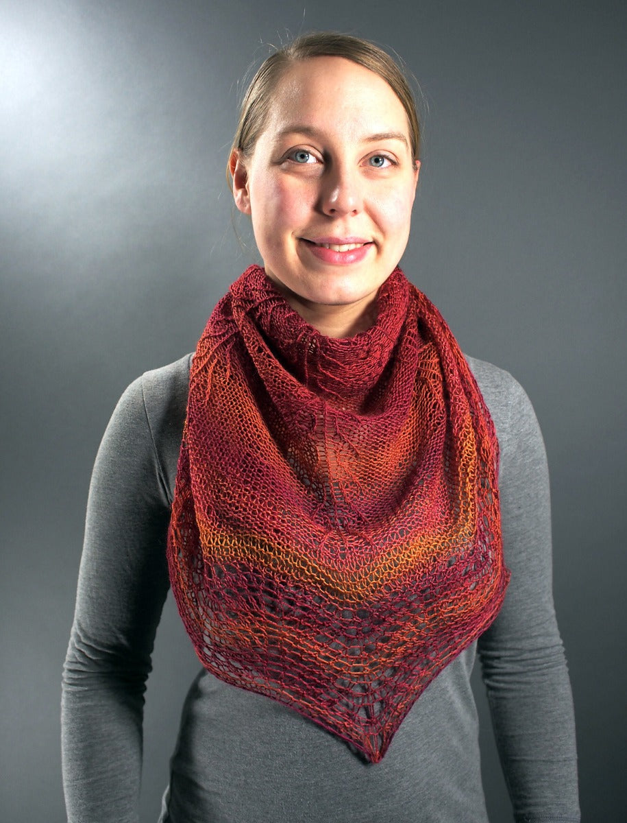 A FREE Painted Desert Pattern - Tree & Feather Shawl (PDF)