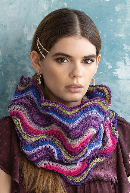 A Noro Tabi Pattern - Feather and Fan Cowl (PDF)