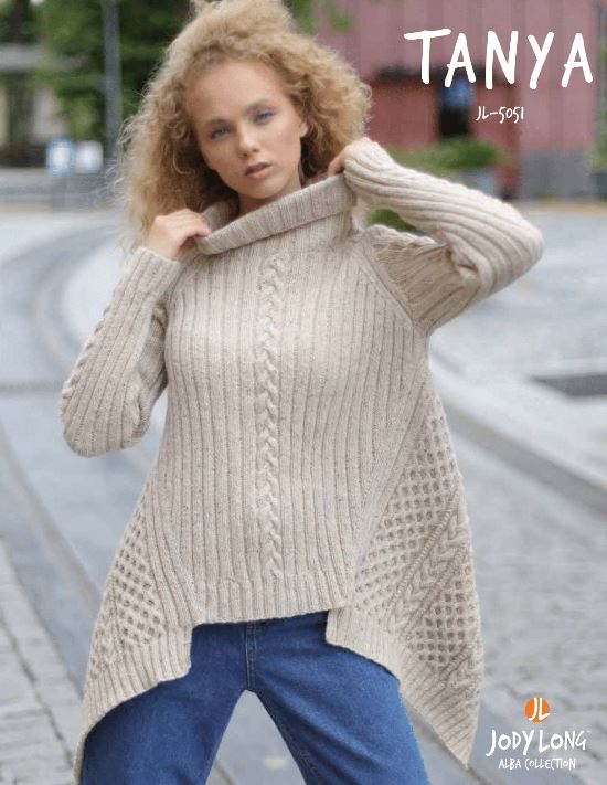 A Jody Long Alba Pattern - Tanya Sweater (PDF)