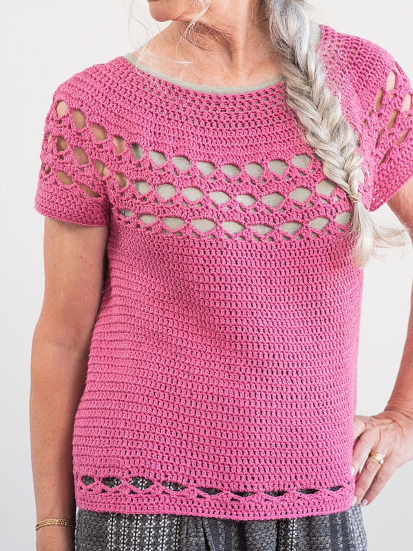 A Berroco Pima Soft Pattern - Tatin Crochet Top (PDF)