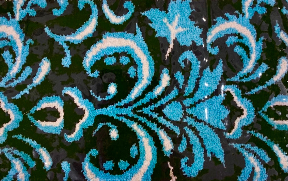 Anchor Silk Screen Printed Rug Canvas - Flock Floral (TCS0003)