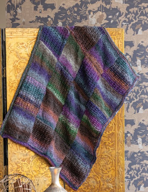 A Noro Kanzashi & Bachi Pattern - Textured Blanket (PDF File)