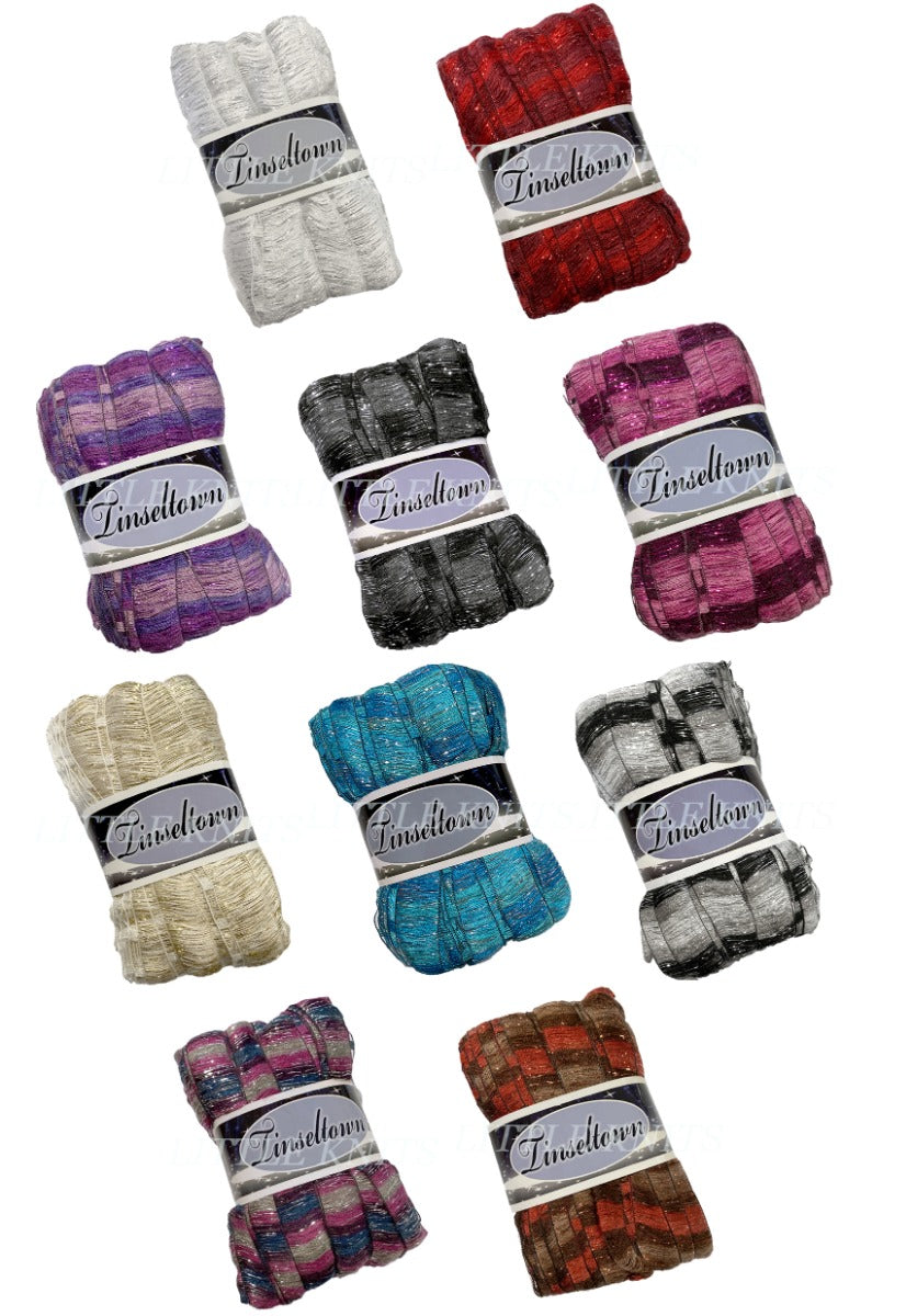 Euro Yarns Tinseltown - MYSTERY BAG (TEN Skeins, 3-4 Colors Per Bag) - 80% OFF SALE!