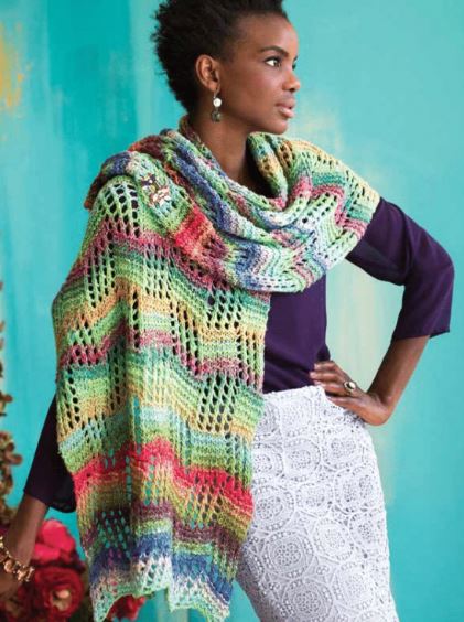 A Noro Taiyo Pattern - Titled Blocks Scarf #22 (PDF)