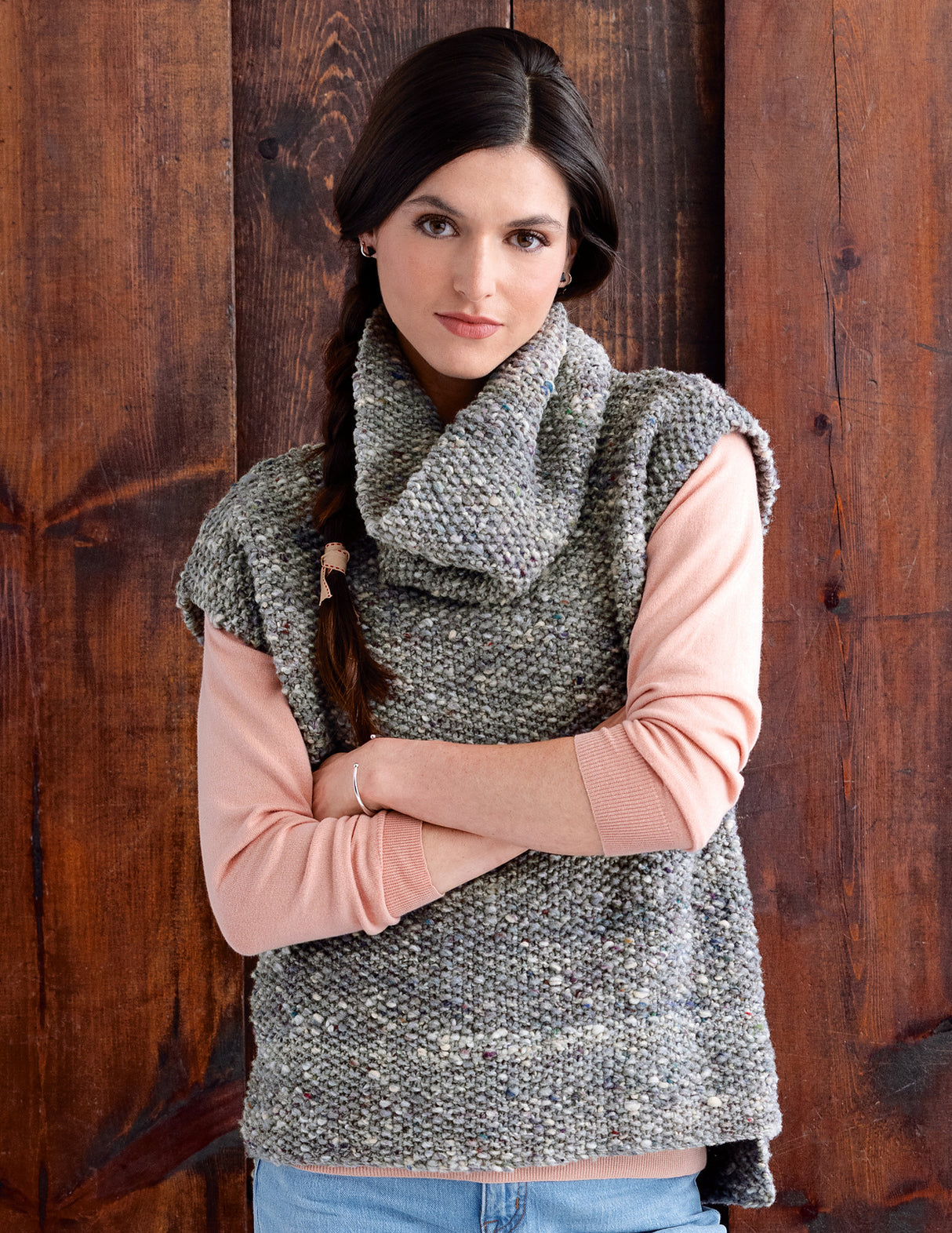 A Noro Tsuido Knitting Pattern - Weekend Binge Vest and Cowl (PDF)