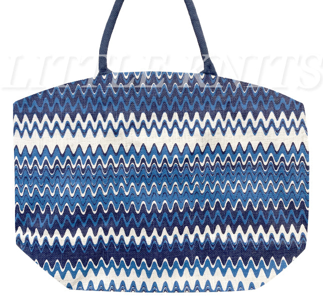 Large Patterned Tote Bag - Do the Wave