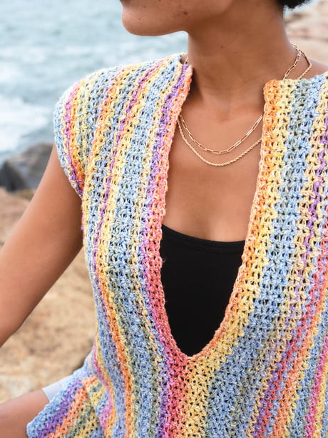 A Berroco Vivo Pattern - Tourmaline Crochet Cardigan (PDF File)