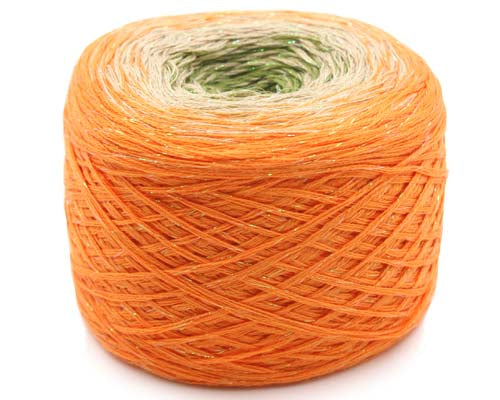 Trendsetter Yarns Transitions Lux - Olive/Cream/Peach w/Iris Metal (Color #115) - BIG 150 GRAM CAKES