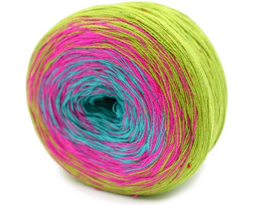 Trendsetter Yarns Transitions Tweed - Turq/Fuchsia/Lime (Color #57) - BIG 150 GRAM CAKES