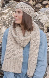 A Berroco Ultra Alpaca Chunky Natural Pattern - Tryne Scarf and Headband (PDF File)