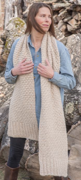 A Berroco Ultra Alpaca Chunky Natural Pattern - Tryne Scarf and Headband (PDF File)