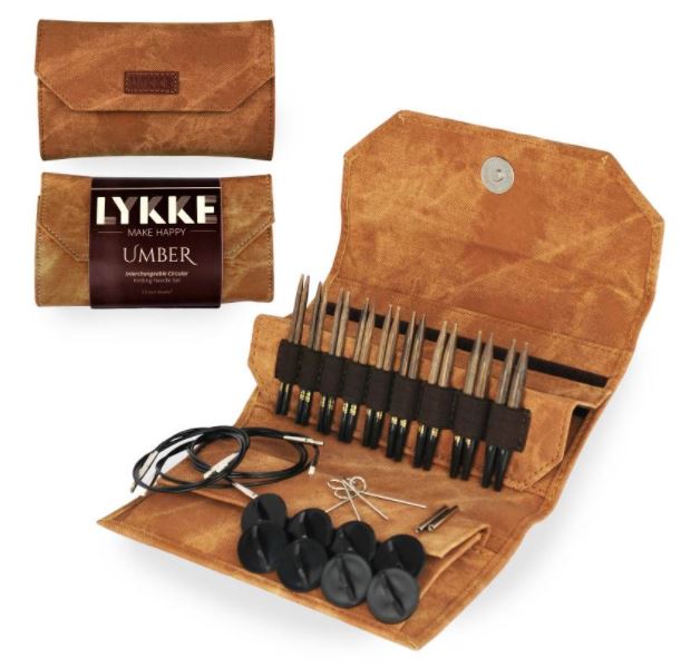 LYKKE 3.5 Inch Interchangeable Circular Knitting Needle Set - Umber