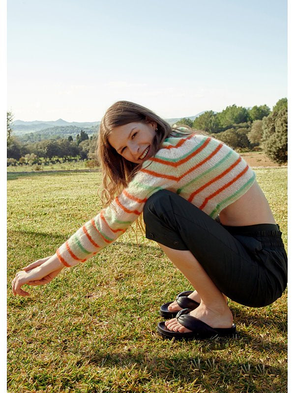 A Lana Grossa Setasuri & Setasuri Degrade Pattern - Cropped Striped Sweater 36 (PDF)