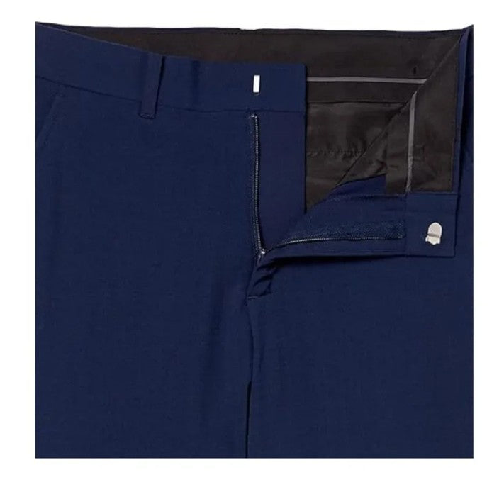 New with Tags, Van Heusen Boys Flex Stretch Flat Front Navy Dress Pants Size 12 Husky