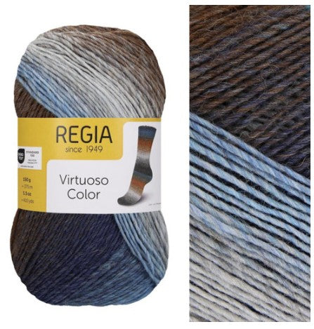 Regia Virtuoso - Earth, Wind & Blue Skies (Color #3076) - 150 Gram Skeins