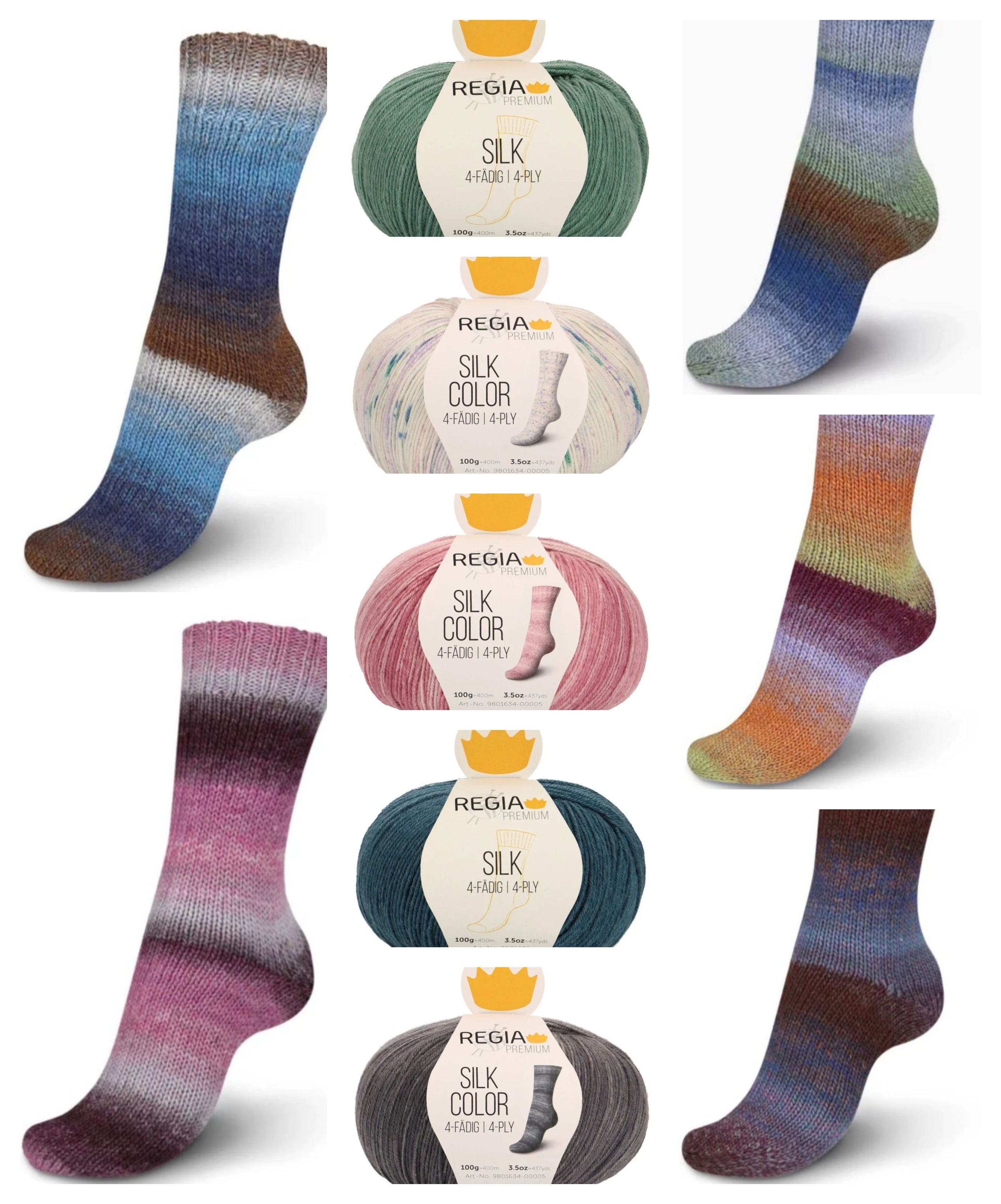 Regia Premium Silk & Virtuoso Mystery Bag Sale - 10 Skeins, No Color Repeats