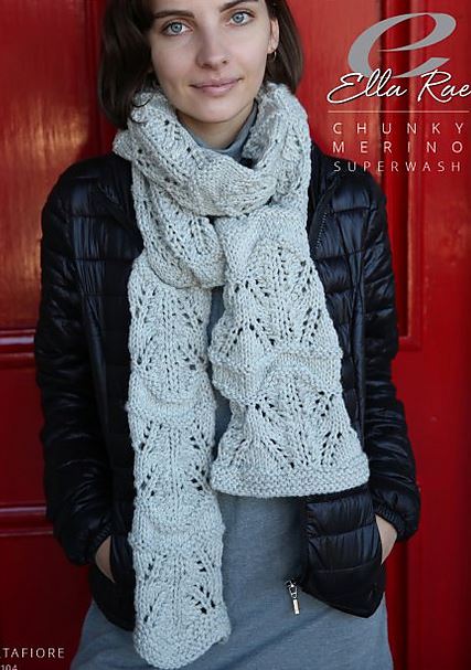 Voltafiore Scarf - Free With Purchases of 3 Skeins of Chunky Merino Superwash (PDF File)