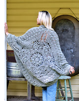 Twirling Cocoon Crochet wrap Pattern free at Little Knits