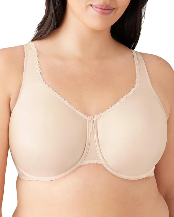 Wacoal Basic Beauty Full Figure Seamless Underwire Bra, 40DDD, Grey