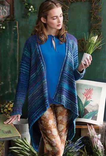 A Noro Silk Garden Pattern - Waterfall Cardigan (PDF)