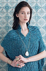 A Noro Silk Garden Solo Crochet Pattern - Wave Poncho (PDF)