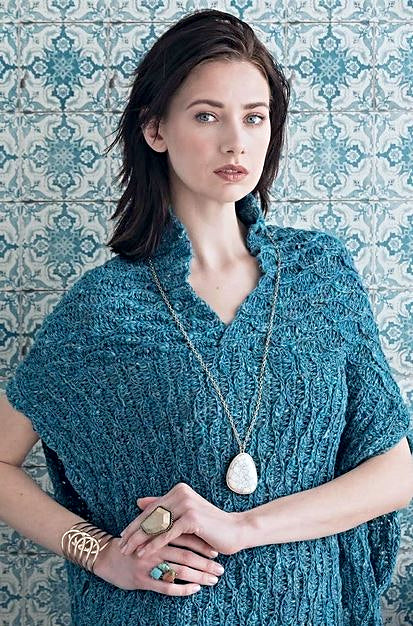 A Noro Crochet Pattern - Wave Poncho (PDF)