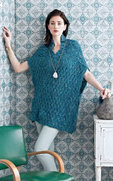 A Noro Silk Garden Solo Crochet Pattern - Wave Poncho (PDF)