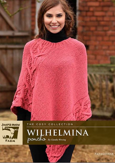 A Juniper Moon Patagonia Organic Merino Pattern - Wilhelmina Poncho (PDF)