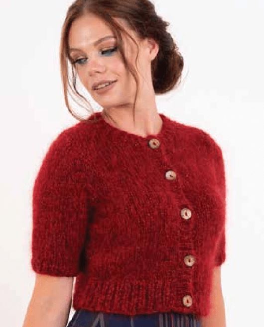 A Jody Long Glam Haze Pattern - Wish Cropped Cardigan (PDF)