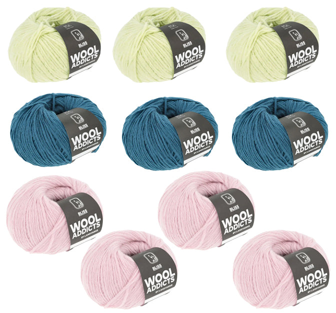 Wooladdicts Bliss Mystery Bag - TEN SKEINS, 4/3/3 Color Split - 75% Off Sale!