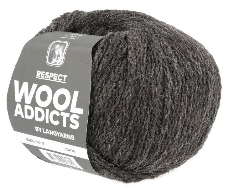 Wooladdicts Respect Dark Brown Mélange Color 67